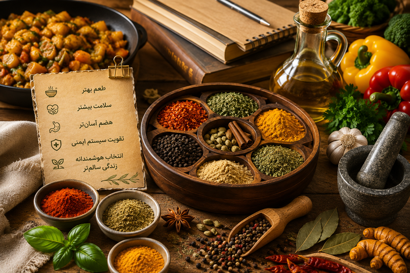چگونه با انتخاب درست ادویهها هم غذای خوشمزهتر داشته باشیم هم سالمتر؟