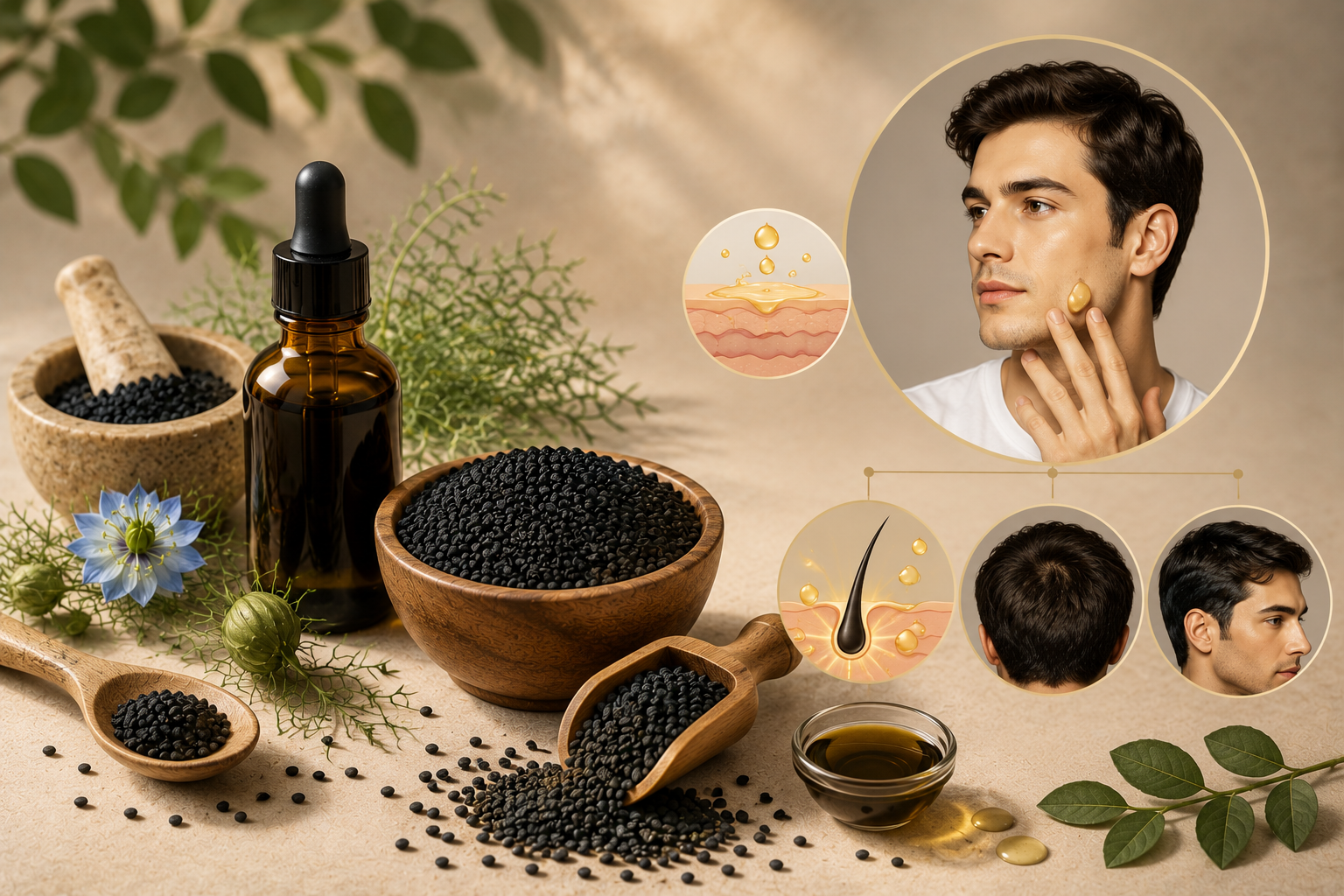 خواص روغن سیاه‌دانه؛ اکسیر طبیعی برای سلامت بدن، پوست و مو